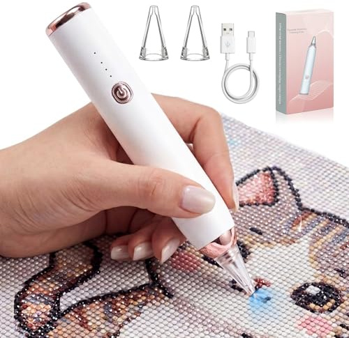 Diamond Art Pens, Electric Diamond Painting Pen for DIY Diamond Art | Diamond Painting Pen Tool, Wireless & Quite, No Wax Rechargeable DIY Vacuum For Beginner Craft Lovers