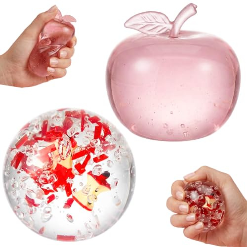 PRVCFZ 2 PCS Apple Squishy, Squishy Apple, Coconut Oil Squishy, Suitable for Office or Home Environments to Enhance Workspace Aesthetics