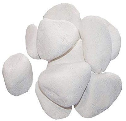 Blanco piedras decorativas para chimeneas de gel y etanol (10)