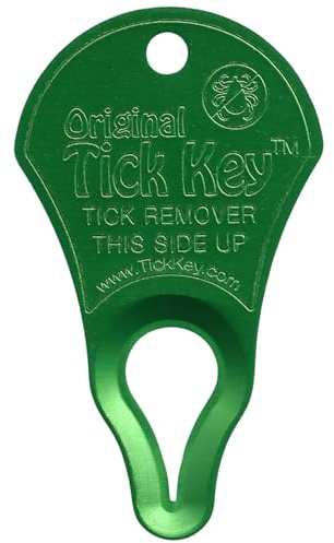 The Original Tick Key - Tick Detaching Device - Portable, Safe and Highly Effective Tick Detaching Tool (Green)