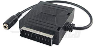 Adattatore scart - presa jack stereo 3,5 mm uscita cuffia TV
