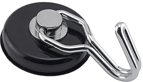 Master Magnetics 7580 Crochet magnétique rotatif rotatif avec force de traction 1,47 mm Diamètre 0,54 mm Noir