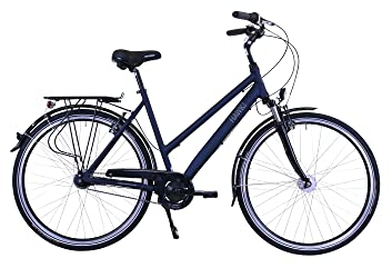HAWK Citytrek Lady Deluxe Fahrrad Damen I Leichtes Damen Fahrrad mit 7-Gang Nabenschaltung, Felgenbremse & LED Beleuchtung I Allrounder