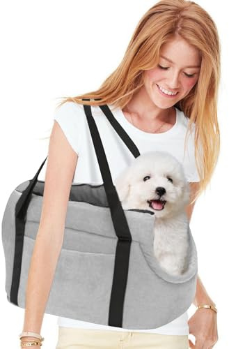 PETCUTE Trasportino Cane e Gatti Borsa per Cane Borsa da Trasporto per Cani traspirante Borsa da Viaggio per Animali Domestici