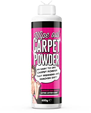 Wipeout - Magic Carpet Powder Refresher | Removes Stains and Odours | Powerful Fabric Cleaner that Eliminates Smells | Fresh Cotton Scent 600g, White