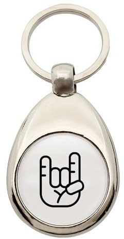 Huuraa porte-clés Fourchette à frites Porte-clés pendentif en métal pour chariot de courses Fourchette à frites Présent