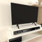 Henor Doppelter TV Riser aus FSC® Holz, 120 x 35 x 15 cm, mattweiß. Unterstützt +100 kg.
