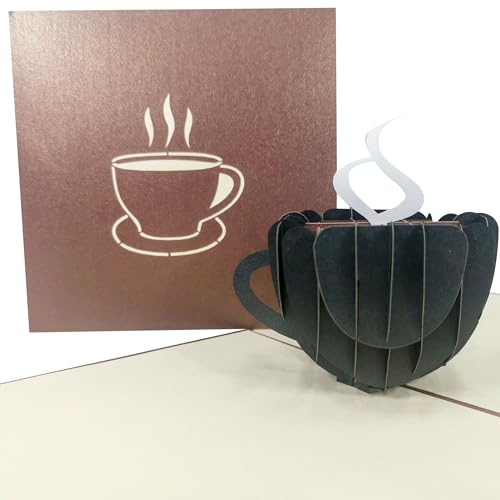 CardPop Pop Pop Pop up-kort för morgonkaffe - 3D pop up gratulationskort