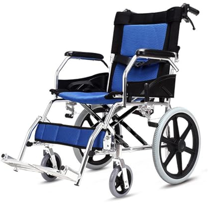 ByteTecpeak M3 Ultraleicht Faltbar Leicht Rollstuhl, Transitrollstuhl, Bremse an den Griffen Reiserollstuhl für Behinderteund Senioren, FuBstütze, Armlehnen, leicht, Sitzfläche 44.5 cm