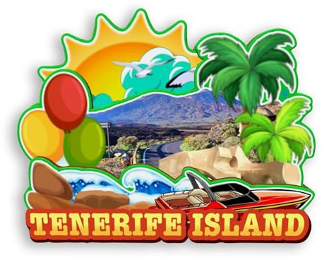 Quwsne Magnete da frigorifero con isola di Tenerife Spagna, souvenir da viaggio in città, regali turistici, 3D, monumenti classici, artigianato fatto a mano, decorazione per la casa -1430
