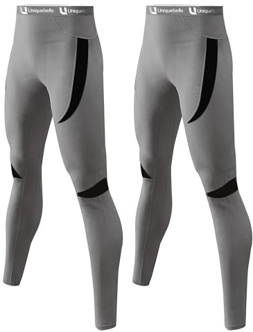 UNIQUEBELLA Thermounterwäsche Unterhose, Funktions Herren Funktionswäsche Skiunterwäsche Winter Suit Ski Thermo-Unterwäsche Thermowäsche Leggings