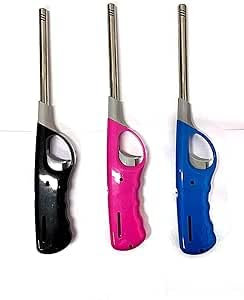 ANIKEES BBQ Lighter, Long Lasting, Refillable, Customisable, Lock Feature For Child Saftey, 14cm barrell (3)