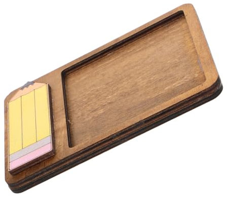 KITANDOVE Für Haftnotizen Büro-notizblockhalter Desktop-notizblockspender Aktenkoffer Behälter Für Memo-Papiere Zettelhalter Schreibtisch-notizblockhalter Hölzern Coffee