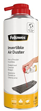 Fellowes Druckluftreiniger schwenkbar 520 ml Dose / 200 ml Inhalt - invertierbarer HFC freier Druckgasreiniger zur Reinigung von Geräten - mit Verlängerungsdüse - 1 Stück
