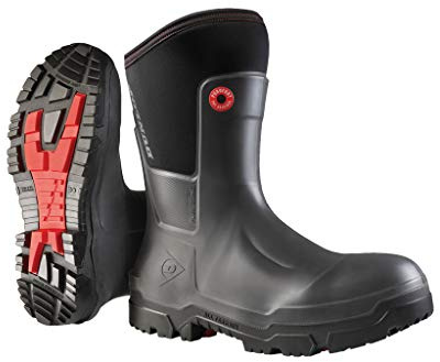 DUNLOP Snugboot Craftsman Purotex - Stivali da lavoro unisex, altamente traspiranti, impermeabili, con suola antiscivolo, per attività all'aperto, agricole e industriali, colore nero, numero 41, Nero
