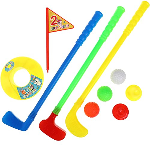 Veemoon Ensemble de clubs de golf, jeu de balle de golf, clubs de golf, trou d'entraînement pour l'extérieur et l'intérieur, jouets de sport parent-enfant