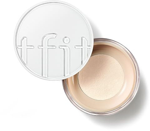 TFIT Genomskinligt ytbehandlingspulver - löst ansiktspuder, talgkontroll, silkeslen matt finish, lätt, koreansk smink, 0,24 oz (02 beige hud, 0,24 oz.)