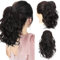 RPAEOY Coleta Postiza Rizada Pelo con Pinza de Garra 35 CM Largas Cola de Caballo Extensiones Ondulado Ponytail Sintético Extension Clip in Postizos de Pelo para Mujeres (Castaño Negro)