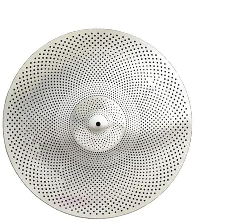 Schlaginstrument Zubehör Silbernes Mute-Becken 14'' Crash-Becken Becken Mit Geringer Lautstärke Silent-Becken Für Jazz-Drum-Set Trommelbecken