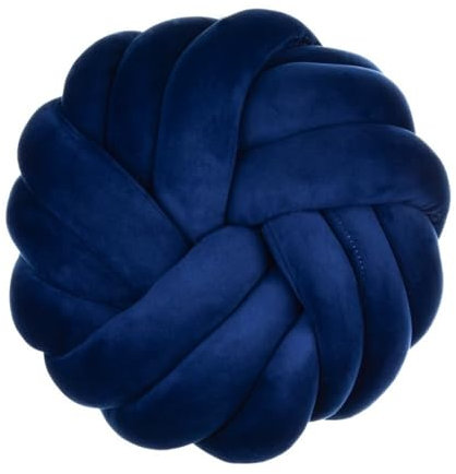 Knotenkissen KnotenZierkissen Aesthetic Sofakissen aus TeddysamtKnotbugelwurf Kissen Ultra weiche BegleiterinHeimdekoration Bett Deko Kissen Runden für Kind Schlafzimmer (marineblau,35cm*35cm)