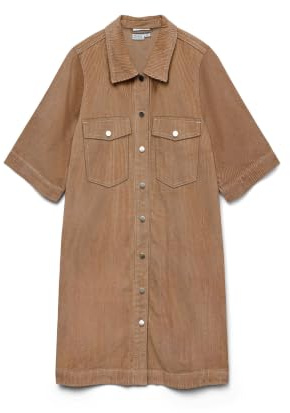 VERO MODA Vmfenja Noos - Vestido Corto 2/4, Silver Mink, M