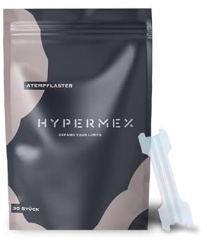 Nasenpflaster durchsichtig – 30 Stück | HYPERMEX™ | Transparentes Nasenpflaster für mehr Luft | Atmung verbessern bei Sport & Schlaf | Nasenatmung fördern, Leistung steigern, Erholung optimieren