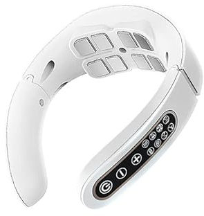 Appareil de massage électrique de la nuque - 8 têtes - 6 modes - 15 vitesses - Rechargeable par USB - Vibrations pulsées - Appareil de massage musculaire pour le cou