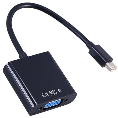 HOMSFOU Adattatore Mini Displayport a Vga 1080p Per Monitor e Proiettori, Convertitore Vga Ad Alte Prestazioni Senza Alimentazione Esterna, Supporto Multi-display Per Uso Professionale e Domestico