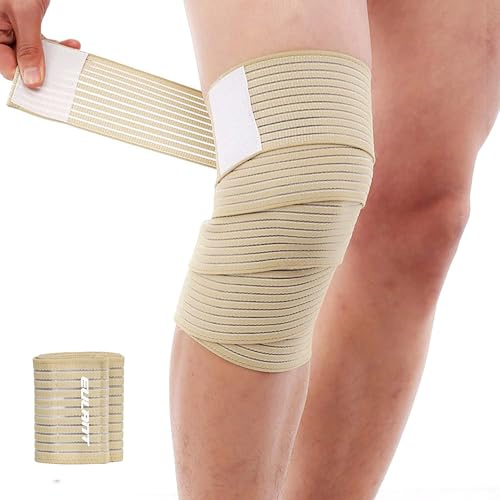 EULANT Fasce Elastiche da 180cm, per gomiti/gomiti/fasce elastiche per ginocchia/caviglia/bendaggio di sostegno per cosce, fasciatura a compressione