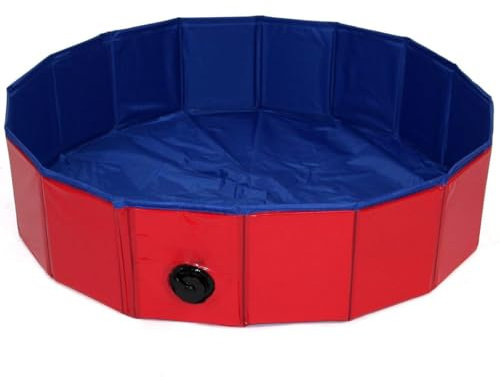 Piscina per cani, vasca da bagno pieghevole in plastica portatile per animali domestici, piscina per bambini per interni ed esterni
