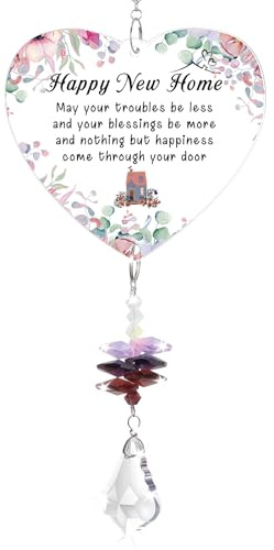 New Home Gifts, House Warming Gifts New Home, Crystal Suncatcher, New House Gift Ideas, For Couples, Women, Families, Teacher, Colleagues, Companion, Homeowners Housewarming The Gift Decorations