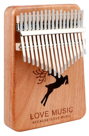 GLEAVI Instrument de Musique et Apprentissage Musical pour Débutants Facile à Utiliser 17 Touches Piano à Pouces en Bois Résonance