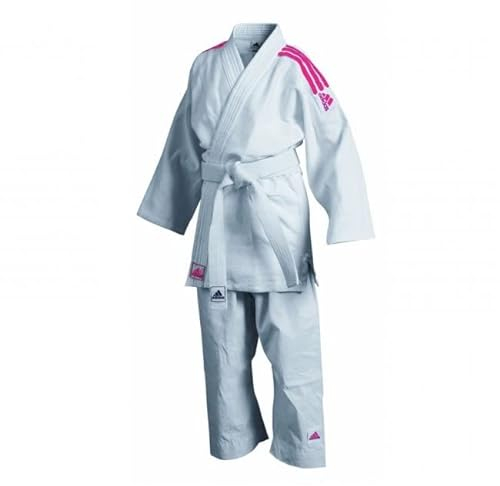 adidas J350 Club Judo Gi Stripes Pink Junior Judoanzug Mädchen (110 cm)