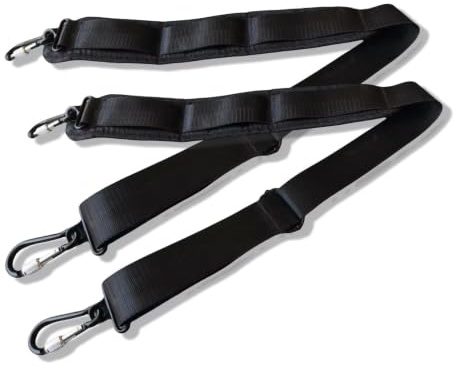 1 lot (2pcs) de remplacement Bandoulière rembourrée réglable universel Sac Sangle avec crochets pivotants en métal et antidérapant Pad pour ordinateur portable étui pour violon Sac de voyage 97cm