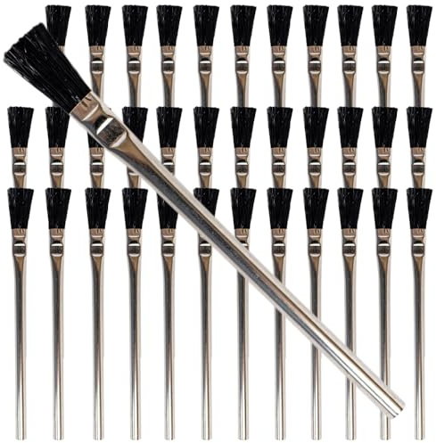 Pro Grade - Acid Brushes - 36 Count 3/8 Inch Boar Hair Acid Flux Brushes