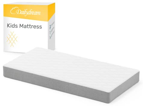 Dailydream Baby- und Kindermatratze Model 1 für 0-36 Monate alte Kinder und bis 25kg mit atmungsaktiven Matratzenkern, 70x140x10cm