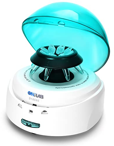 Mini centrifugeuse scientifique 7000rpm onilab, 2680 x G RCF, centrifugeuse de laboratoire avec 2 rotors pour 8 x 0,2/0,5/1,5/2,0 ML et 0,2 ml × 32 bandes PCR, couvercle vert
