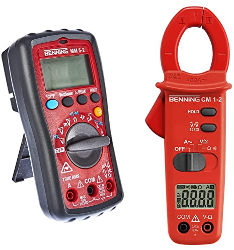Benning MM 5-2 TRMS-Digital-Multimeter, 044071 & CM 1-2 Digital- Stromzangen-Multimeter 44062