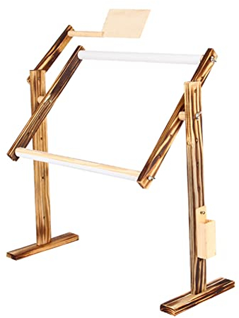 Luckxing Stickständer, Drehbar Stickständer Für Tisch Und Couch Mit Stickrahmen Antik Stickständer Rack Höhenverstellbar Kreuzstichrahmen Nähhandwerk Zubehör Kreuzstich Ständer Handarbeit Werkzeug