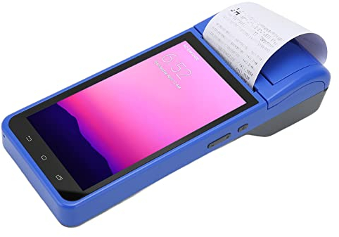 Zunate POS-Belegdrucker, 58-mm-Thermodrucker für 1D/2D/QR-Barcodes, 5,5-Zoll-Touchscreen, für Android 8.1.0 OS, 2 GB RAM 32 GB ROM, Unterstützt 4 G LTE 2,4 G WiFi Hotspot Bluetooth