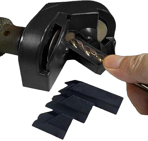 EFLAL Affûteur de forets Polyvalent, affûteur de forets, affûteur de forets pour Tous Les forets, meuleuse de forets, Outil de meulage de Roue de Polissage de forets (Black)