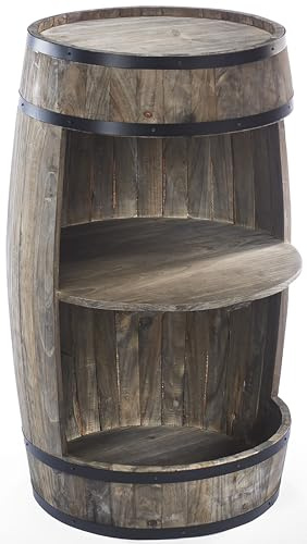 Kobolo Weinregal Bar Spirituosenschrank Anrichte Barregal - FASS - braun - 48x80 cm