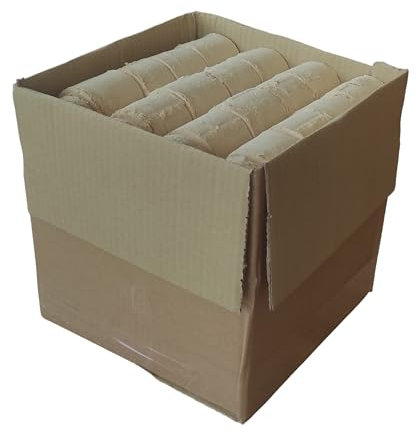 Bricchetto 100% di legno abete, Legna da Ardere, Made in Italy, Legno Naturale (24, Chilogrammi)