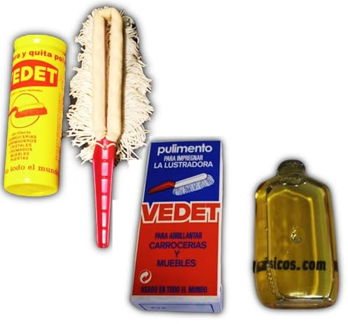 Bricoloco Lustradora y Pulimento líquido coche para carrocería, cristales y cromado. Quitapolvo para mueble. Limpia y protege contra el agua y suciedad (Pack Lustradora + Pulimento, 1)