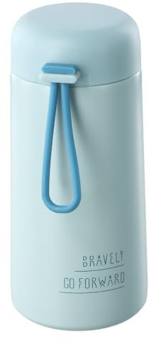 Mini Borraccia Termica, Borraccia Termica in Acciaio Inox da 270 ml, 304 Bottiglia per Mantenere l’Acqua Calda o Fredda, Termos Caffè mini per Viaggi, Scuola, Sport (Verde)