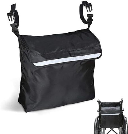 Zaino Multifunzione Impermeabile in Tessuto Oxford per Sedia a Rotelle, Borsa Spaziosa con Cinghie Regolabili, Adatta per Sedie a Rotelle, Scooter e Camminatori, Capacità di Carico 8 kg