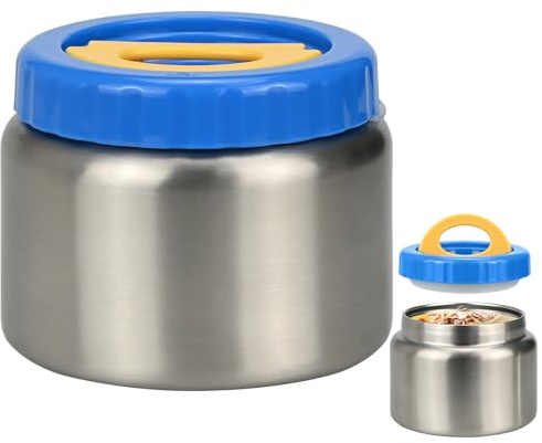 KOOOGEAR Contenitore termico per alimenti, 250 ml/350 ml, in acciaio inox, portatile, termico, a prova di perdite, per bambini, adulti (blu, 350 ml)