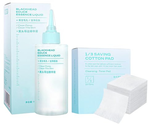 Nose Wings Cleaning Fluid - Liquid for Removing Nasal Skin Dirt 150 ml with Cotton Pads Non-Greasy Refreshing Face Solution for Women Girlfriend Sisters Mother