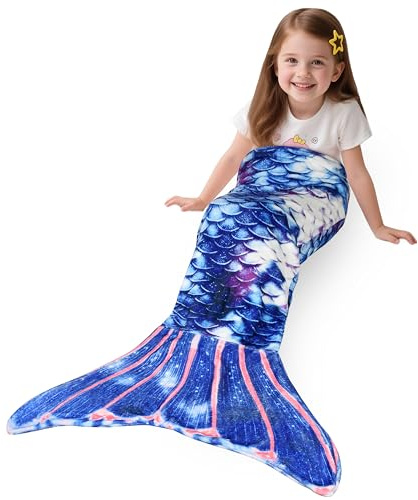 Catalonia Classy Mermaid Tail Blanket for Kids, Snuggle Blanket for Girls
