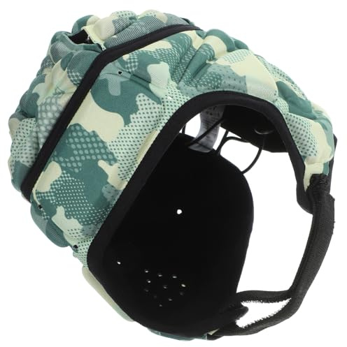 Mikinona Casque de Rugby et Football Ajustable pour Adultes et Garçon Fille Protection Tête Rembourrée Mousse EVA Respirante Gardien But et Sports de Contact